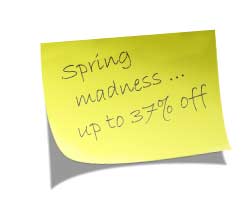 Spring promotion up to 37% off